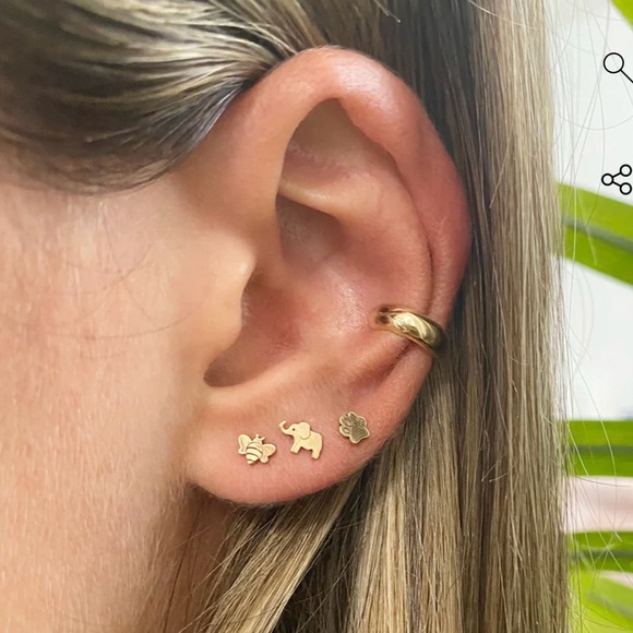 Zoe Chico 14K ITTY BITTY ELEPHANT STUD - Picture 2 of 5
